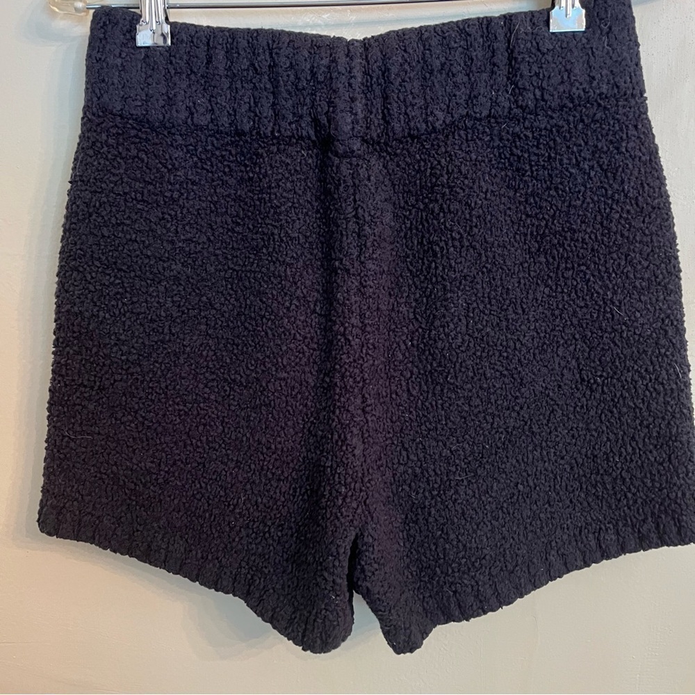 Skims Kim Kardashian Cozy Knit Shorts Black High Waist Size L XL - Picture 5 of 12